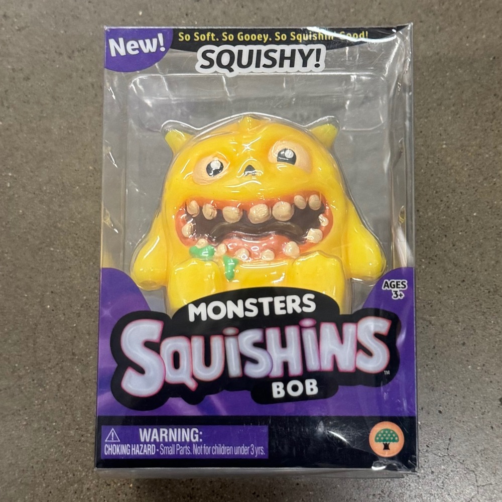 NEW Release! Monsters Squishins Bob Yellow Squishy Monster Sensory Fidget Toy
